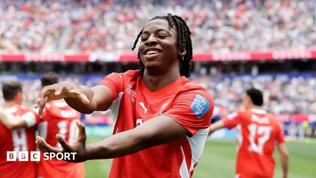 Aston Villa: How Johan Manzambi can spearhead new era Johan Manzambi celebrates after scoring for Switzerland at the World Cup