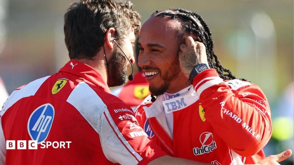British Grand Prix: Lewis Hamilton beats Kimi Antonelli to pole for Silverstone sprint race Ferrari's Lewis Hamilton during practice for the British Grand Prix