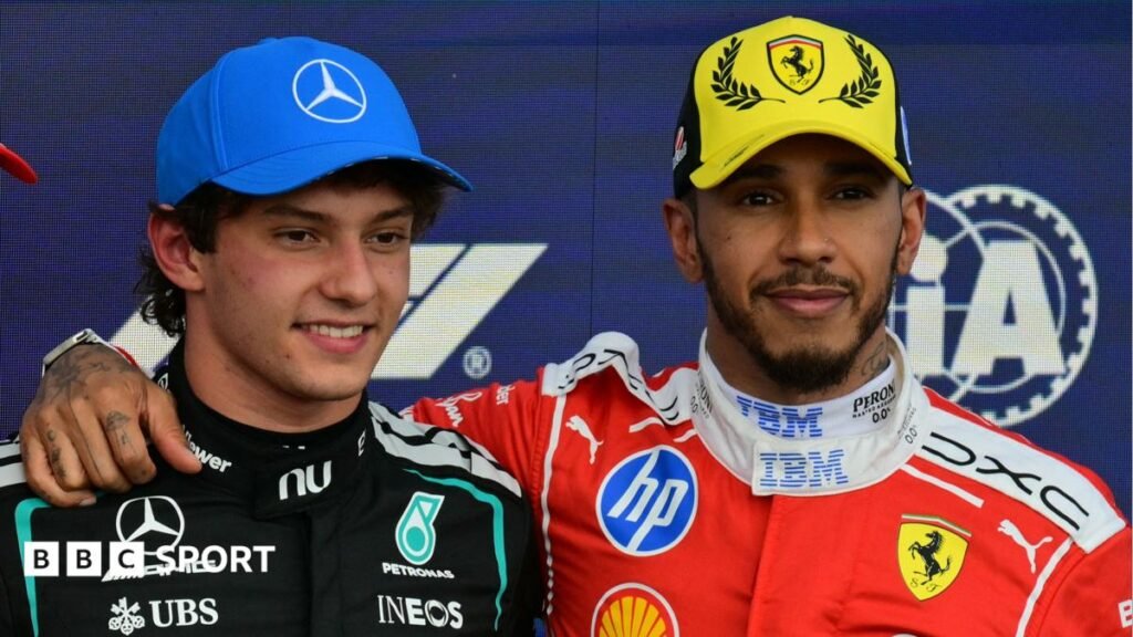 British Grand Prix record crowd hoping for home win but Lewis Hamilton fears Kimi Antonelli will ‘disappear into the distance’ Lewis Hamilton with his arm around Kimi Antonelli's shoulder after qualifying for the British Grand Prix