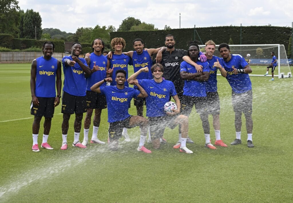 Chelsea team in pre-season training win