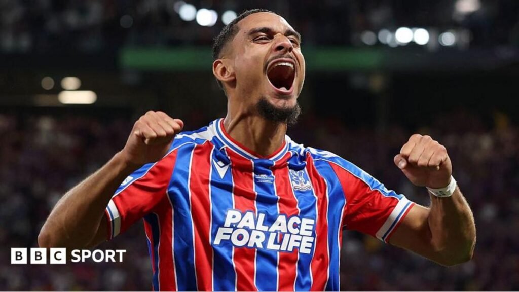 Chelsea step up interest in Crystal Palace’s Lacroix Maxence Lacroix celebrating after Crystal Palace's Europa Conference League final won over Rayo Vallecano.