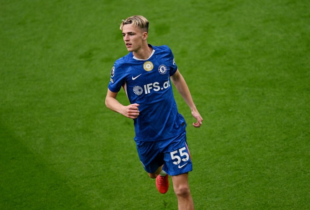 Jesse Derry of Chelsea looks on during the Premier League match