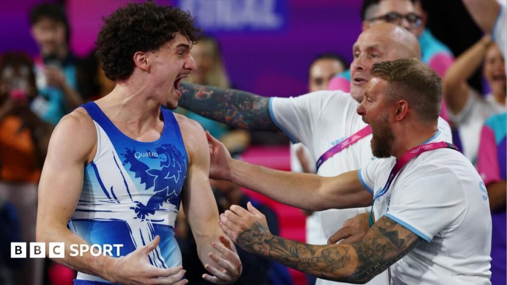 Commonwealth Games 2026: Gymnast Reuben Ward goes from Glasgow dreamer to Scotland gold medallist Anti-doping test kit
