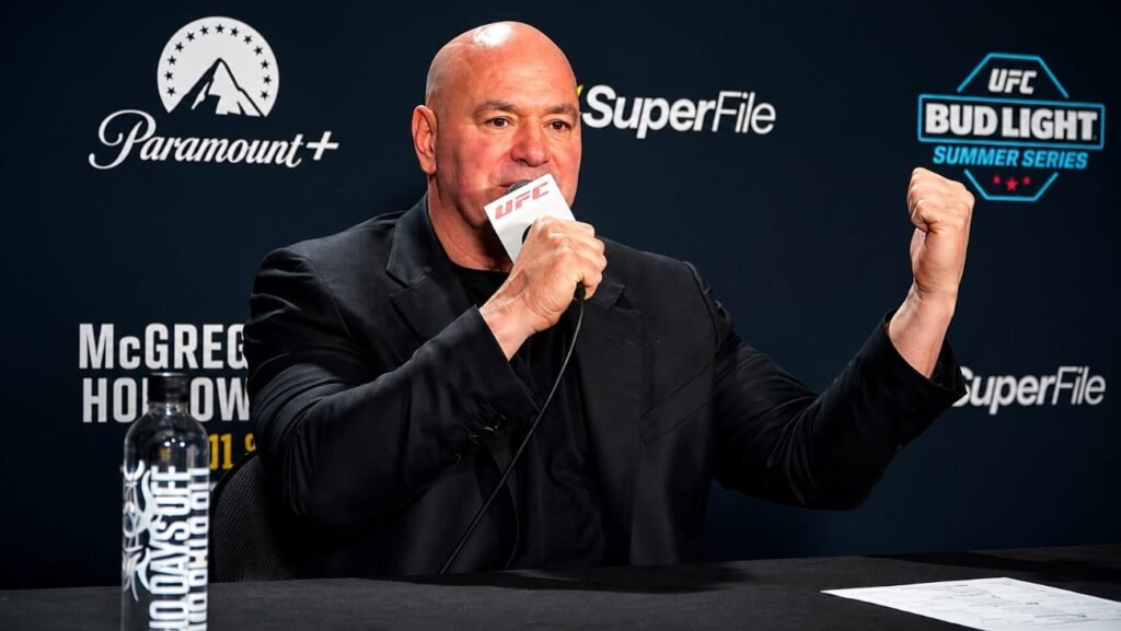 Image: Dana White says he knows Fury vs. Joshua location, dodges repeated questions at UFC 329 press conference