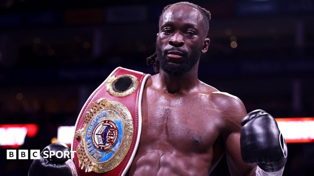Denzel Bentley elevated to WBO middleweight champion Denzel Bentley celebrates after beating Endry Saavedra in April