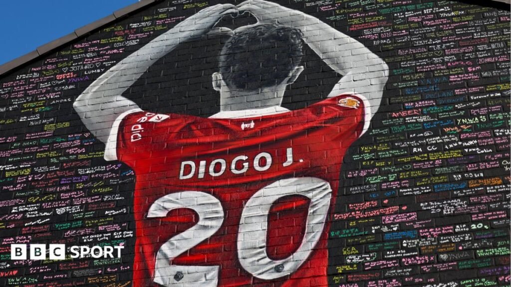 Diogo Jota: Tributes paid on the first anniversary of former Liverpool forward’s death Diogo Jota mural on the side of a house close to Anfield