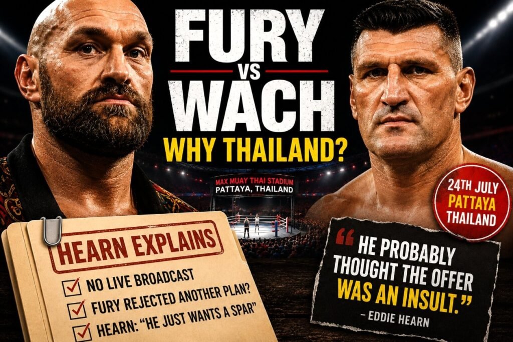 Eddie Hearn Reveals Why Tyson Fury Chose Thailand For Comeback Fight Image: Eddie Hearn reveals why Tyson Fury chose Thailand for comeback fight