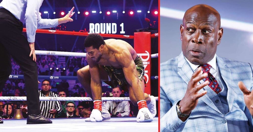 Frank Bruno sums up Anthony Joshua’s performance against Kristian Prenga after two early knockdowns