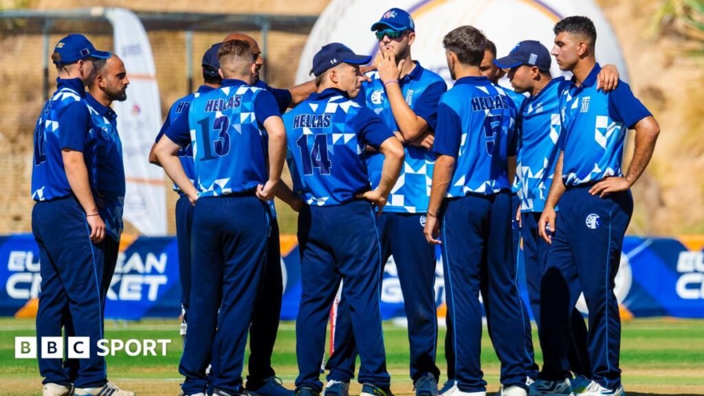 Greece call up Australia Test opener Sam Konstas’ elder brother Billy for 2028 T20 World Cup qualifier Greece's players comes together to celebrate a wicket at a European Cricket Network event in 2024