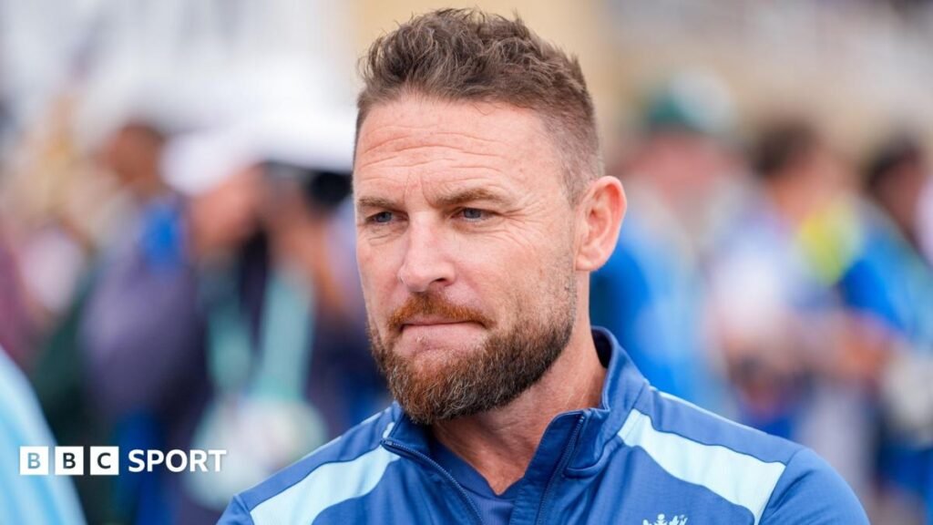 How Brendon McCullum lost England cricket Test head coach role England head coach Brendon McCullum looks on