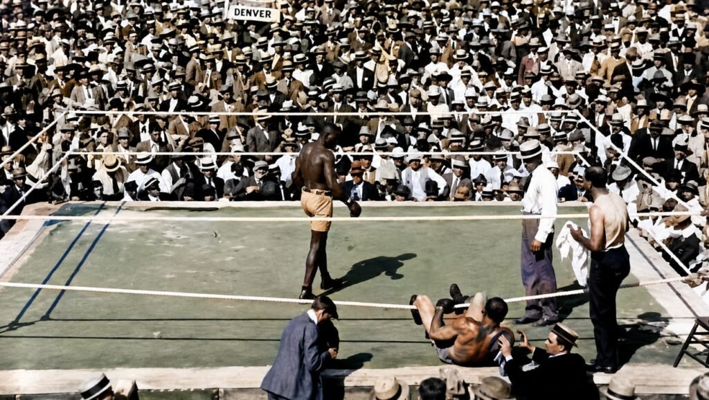 Jack Johnson Defeats James J. Jeffries In Boxing’s Most Consequential Fight On July 4, 1910 Jack Johnson Defeats James J. Jeffries In Boxing
