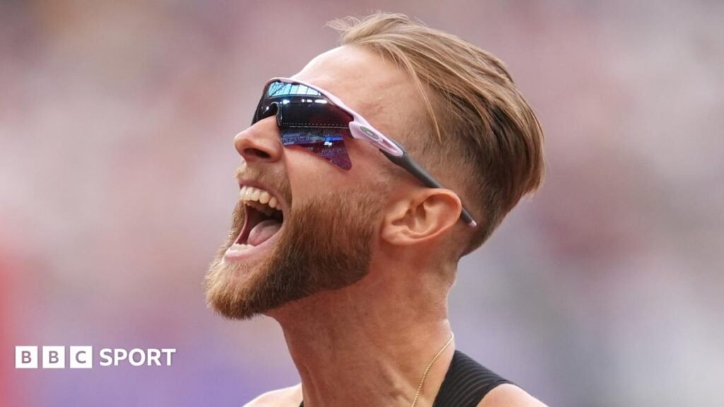 Josh Kerr sees potential to better mile record after breaking 27-year mark Josh Kerr celebrates after breaking the men's mile world record