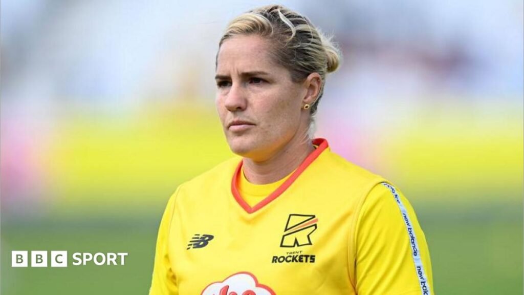 Katherine Sciver-Brunt joins Trent Rockets coaching staff Head and shoulders of Katherine Sciver-Brunt, wearing a yellow Trent Rockets shirt