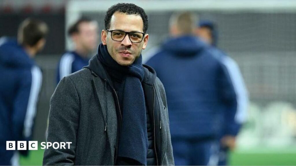 Liam Rosenior: Ex-Chelsea boss Rosenior nears Paris FC appointment Liam Rosenior smiling and on the pitch while managing Strasbourg