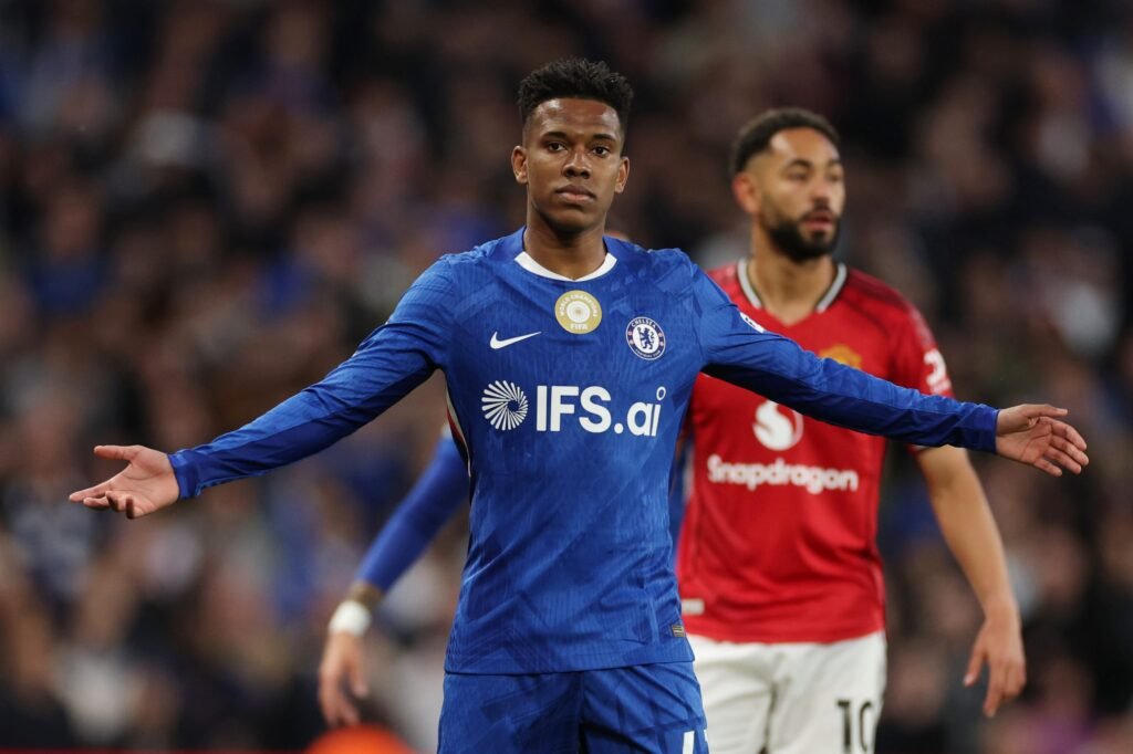 Liam Twomey on when we could see Estevao back to “full form” Estevao Willian of Chelsea reacts during