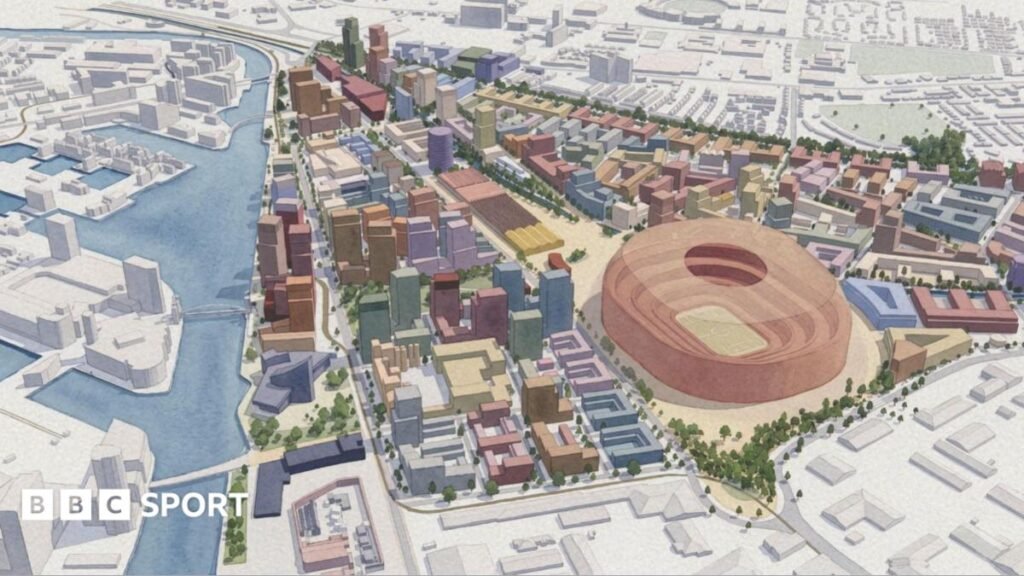 Man Utd: New stadium location revealed 350m from Old Trafford Visuals from a masterplan for Trafford Wharfside including Manchester United's new stadium