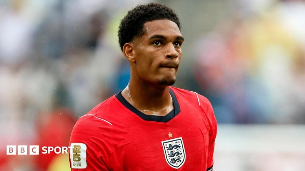 Mexico vs England: England’s Quansah set to start at right-back England right-back Jarell Quansah playing against Panama in a 2026 World Cup group stage match