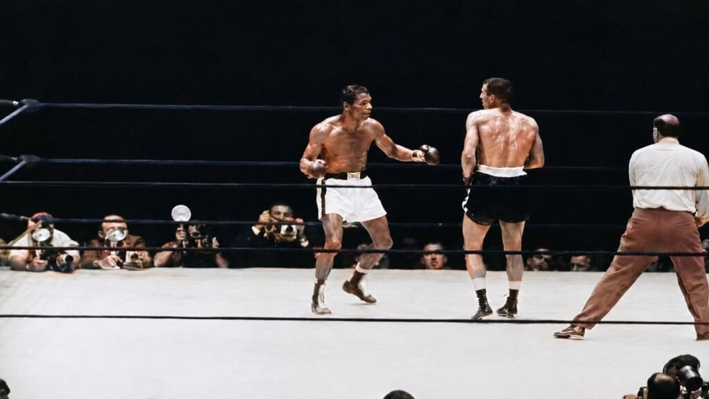 Randy Turpin Shocks Sugar Ray Robinson For World Title On July 10, 1951 Image: Randy Turpin Shocks Sugar Ray Robinson for World Title on July 10, 1951
