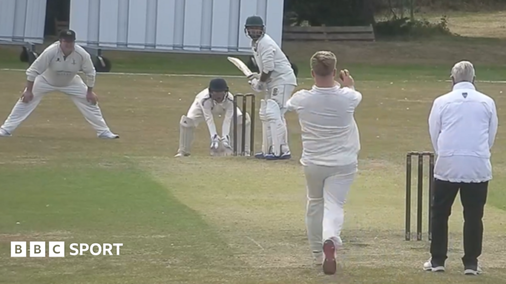 Saltburn Cricket Club: Jonathan Agnew on ‘finger-clicking’ scandal A screenshot of a ball about to be bowled during Saltburn's second XI match against Norton on Saturday