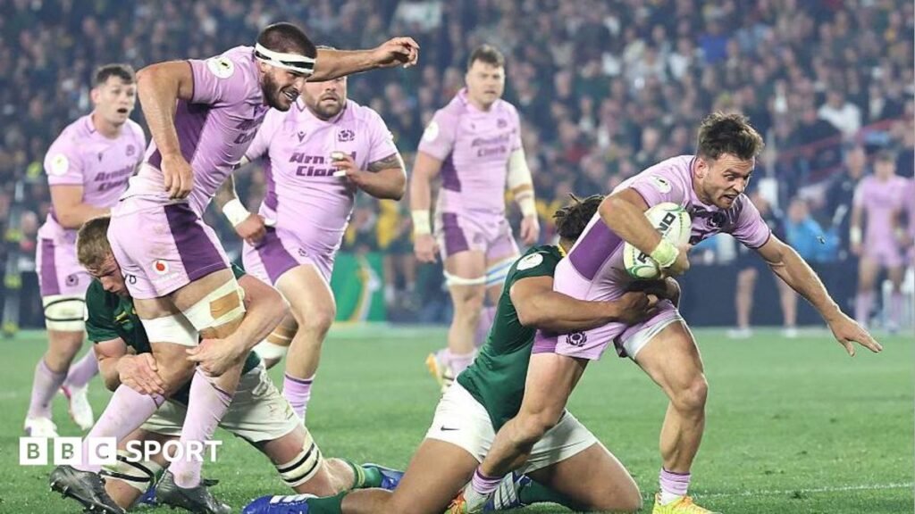 Scotland’s great entertainers scintillating and sloppy in South Africa Ben White reaches for the line to score Scotland's fourth try in Pretoria