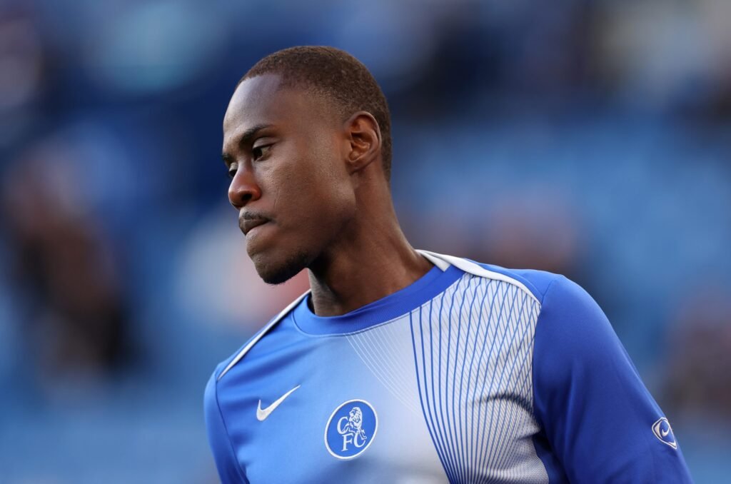 Trevoh Chalobah warming up for Chelsea