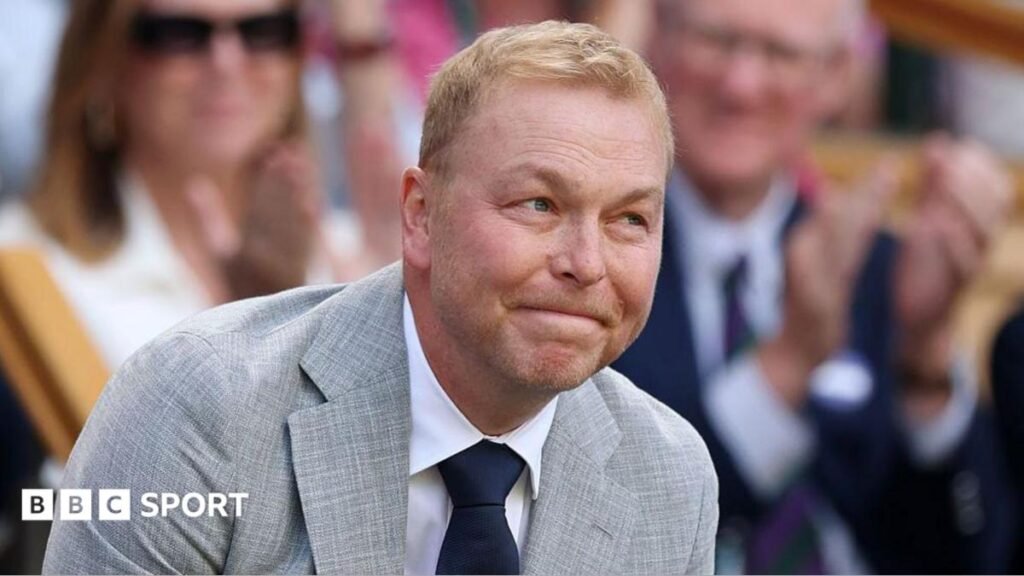 Sir Chris Hoy at Wimbledon earlier this month