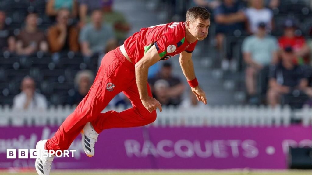 T20 Blast: Lancashire & Derbyshire tied in last-ball thriller James Anderson