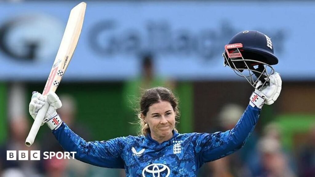 Tammy Beaumont: England batter to retire from internationals after India Test England batter Tammy Beaumont celebrates a century