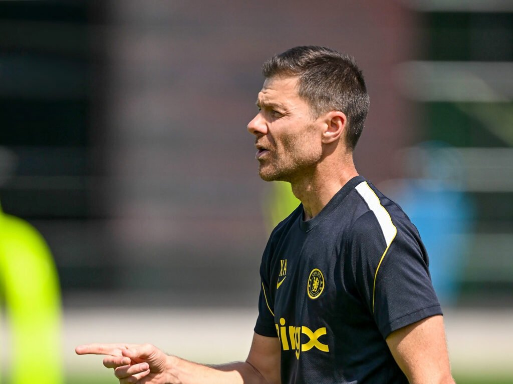 Two South American Chelsea stars miss first day of preseason Xabi Alonso Chelsea training first day back