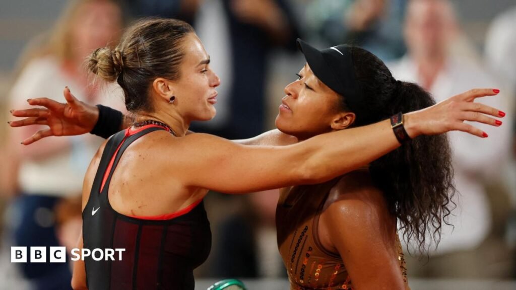 Wimbledon 2026: Aryna Sabalenka faces Naomi Osaka in blockbuster fourth round Aryna Sabalenka and Naomi Osaka hug after French Open match