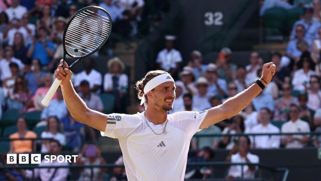 Wimbledon 2026 results: Alexander Zverev defeats injured Taylor Fritz to reach semi-finals and end dismal run Alexander Zverev