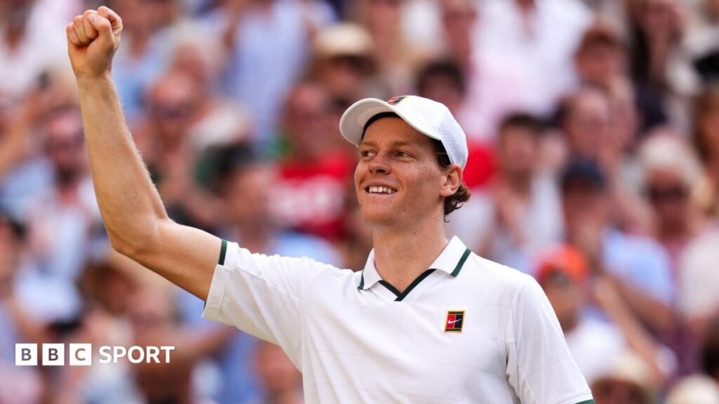 Wimbledon 2026 results: Jannik Sinner beats Novak Djokovic to set up Alexander Zverev final Jannik Sinner celebrates his victory over Novak Djokovic on Centre Court