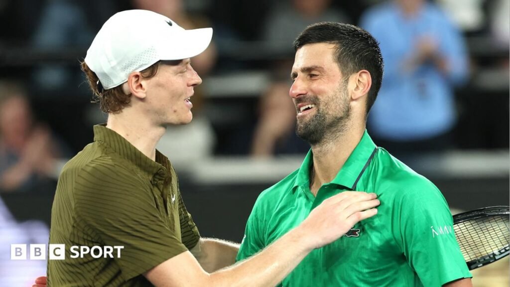 Wimbledon semi-finals 2026: Novak Djokovic and Jannik Sinner meet again with history on the line Jannik Sinner congratulates Novak Djokovic after their Australian Open semi-final