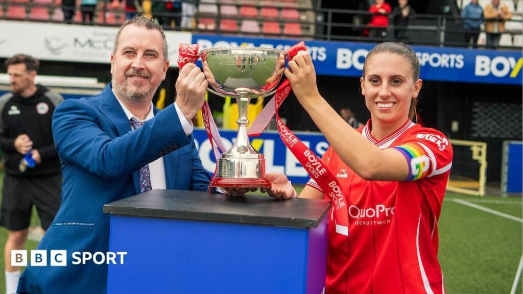 Women’s League Cup final: League Cup win ‘a real good start’ for ambitious Reds Kelsie Burrows with League Cup trophy