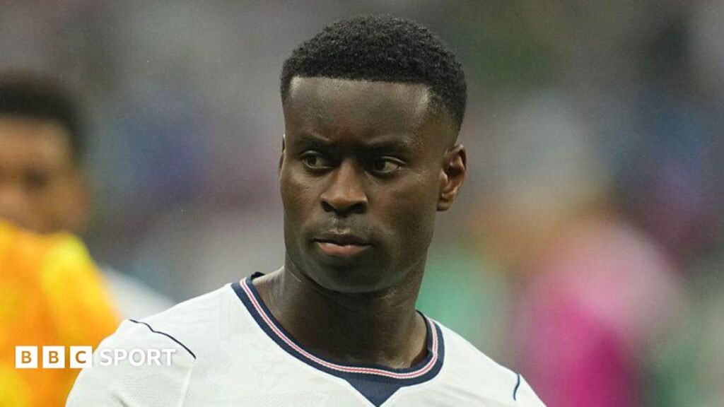 A picture of Marc Guehi during the England v Mexico game