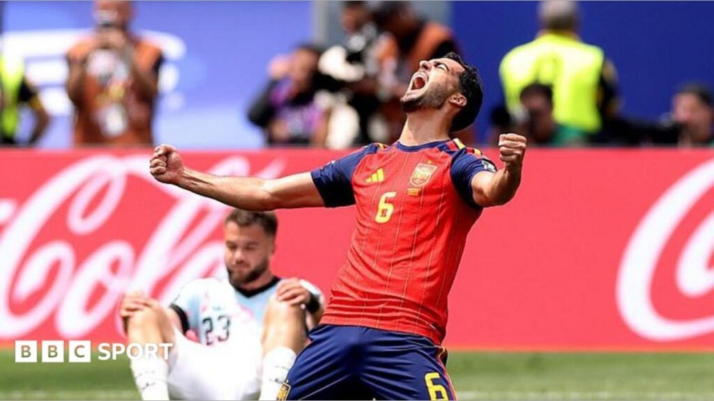 World Cup 2026: Mikel Merino the unlikely hero again as Spain wait for Lamine Yamal show Mikel Merino celebrates his winning goal for Spain