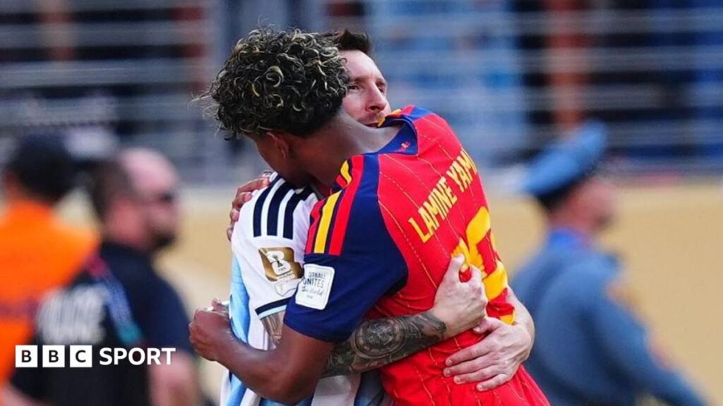 World Cup 2026: Spain’s Lamine Yamal completes football with victory over Argentina Spain teenager Lamine Yamal embraces Argentina's 39-year-old great at the end of the World Cup Final.