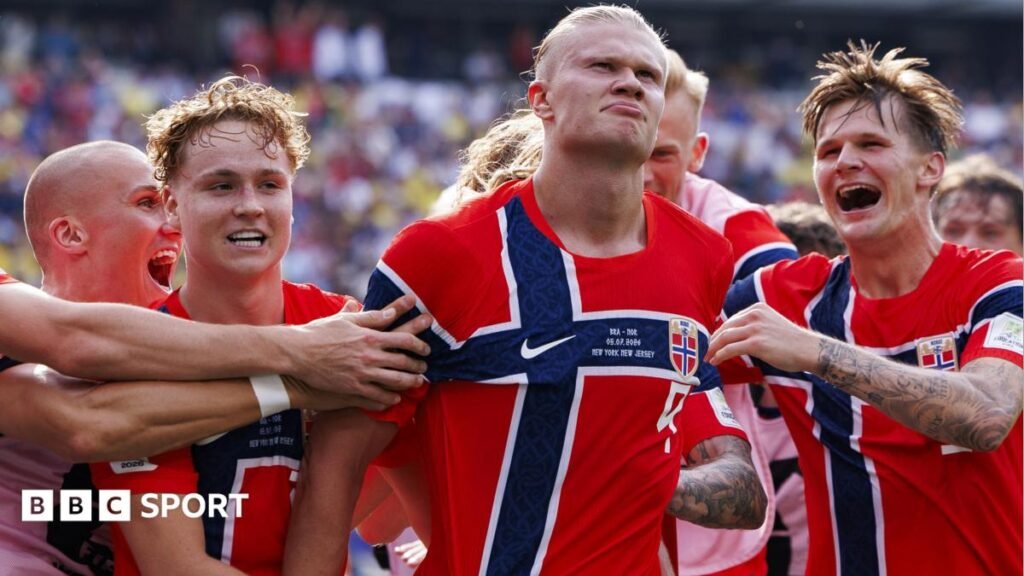 World Cup: What can Scotland learn from quarter-finalists Norway? Norway's Erling Haaland leads his team's Viking Row after beating Brazil