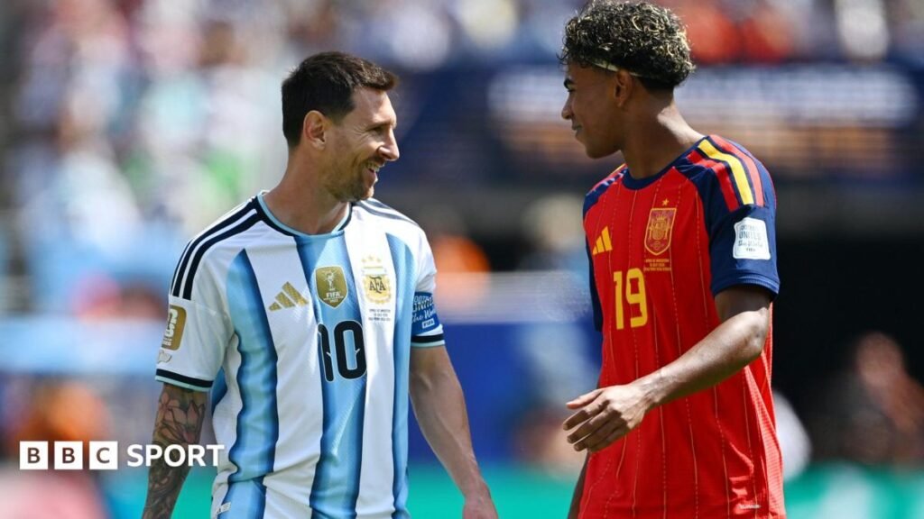 World Cup final player ratings: How Spain and Argentina players rated The Premier League trophy with red ribbons on it, surrounded by the crests of the 20 clubs in the English top flight in the 2026-27 season