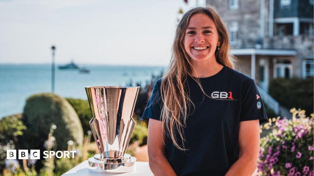 Yachts of Great Britain and New Zealand sail in the America's Cup