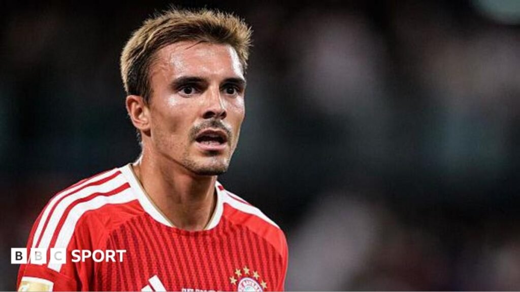 Aston Villa in talks to sign Joao Palhinha from Bayern Munich Joao Palhinha looking as he plays for Bayern Munich in pre-season