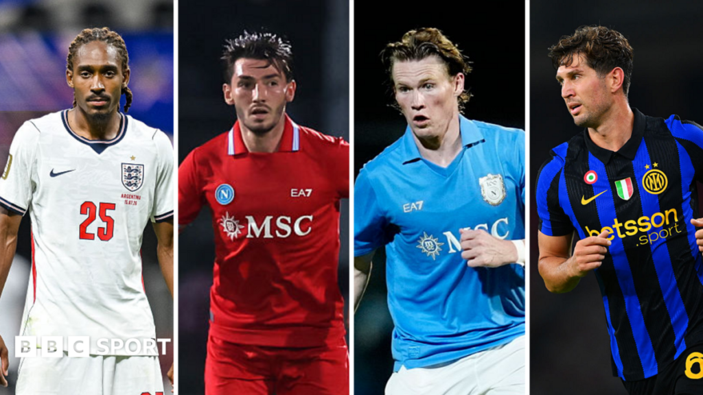 Djed Spence, Billy Gilmour, Scott McTominay and John Stones