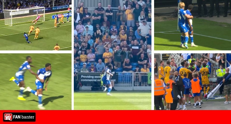 Bobby Kamwa celebrates in front of fans of his former club Newport in eight goal thriller at Bristol Rovers Bobby Kamwa celebrates in front of fans of his former club Newport in eight goal thriller at Bristol Rovers