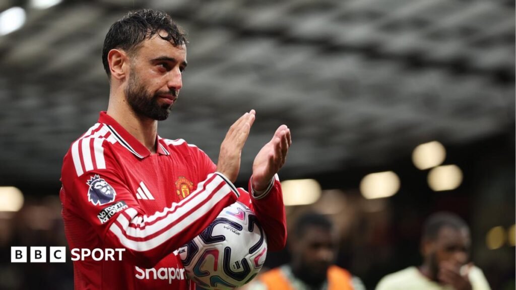 Bruno Fernandes: Captain still setting the standard with Man Utd hat-trick Manchester United bench