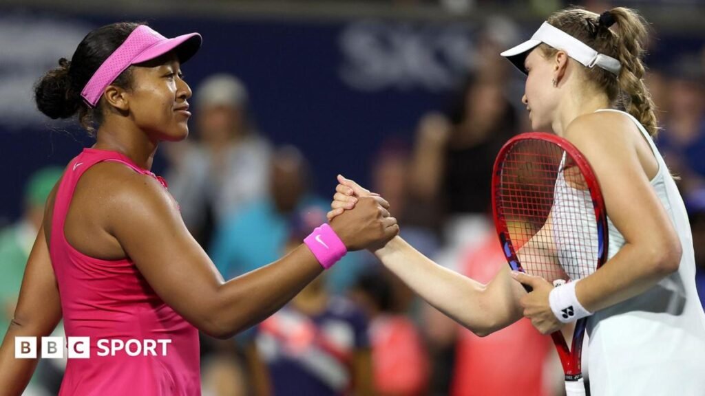 Canadian Open: Elena Rybakina knocks Naomi Osaka out after comeback Naomi Osaka and Elena Rybakina clasp hands at the net