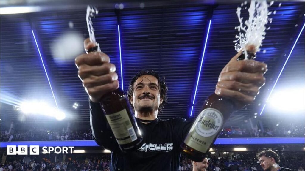 Celtic buy midfielder Mika Baur from Paderborn Mika Baur celebrates Paderborn's promotion