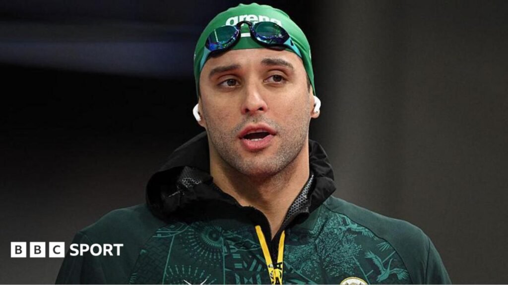 Chad le Clos: South Africa swimmer’s home destroyed by fatal fire after he sets Commonwealth Games record South Africa's Chad le Clos arrives for the Men's 50m Butterfly Semi-Final at the swimming event at the Tollcross International Swimming Centre in Glasgow, on day five of the Commonwealth Games
