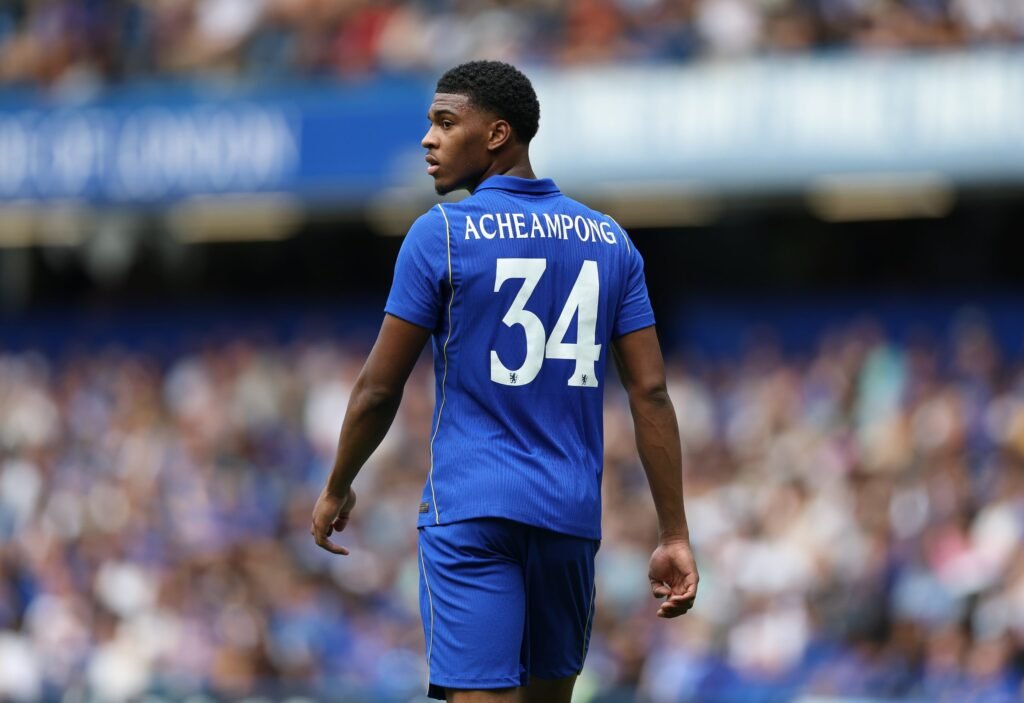 Chelsea wonderkid offered interesting Premier League loan Josh Acheampong of Chelsea reacts during the pre-season friendly match between Chelsea and Real Sociedad at Stamford Bridge