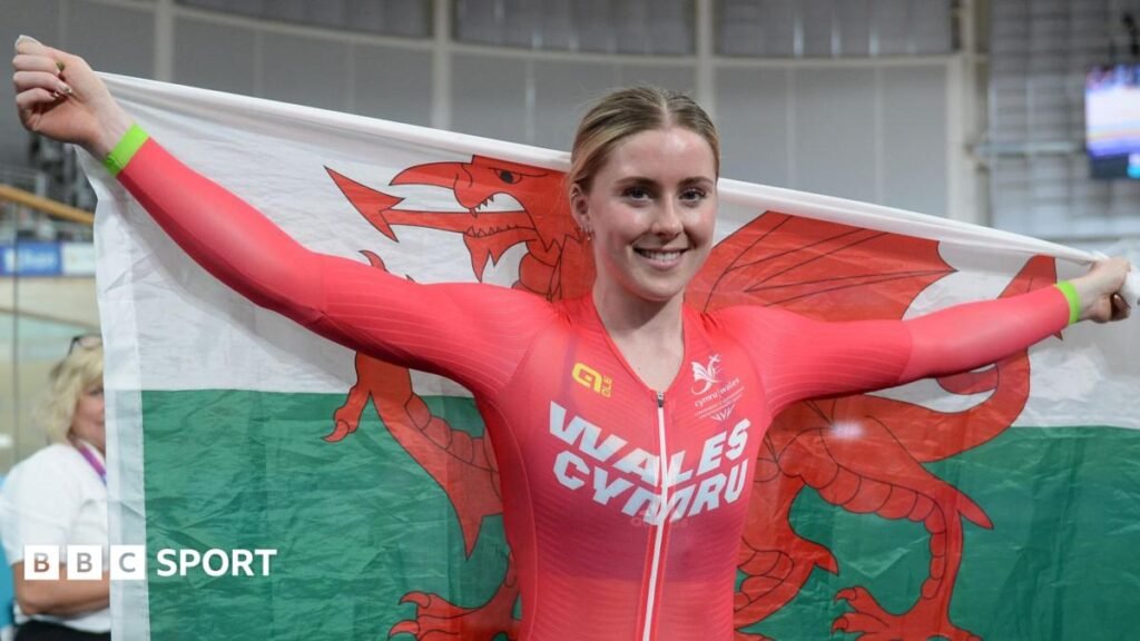 Commonwealth Games 2026: Emma Finucane wins fourth gold and leads Wales into closing ceremony Emma Finucane with the Welsh flag