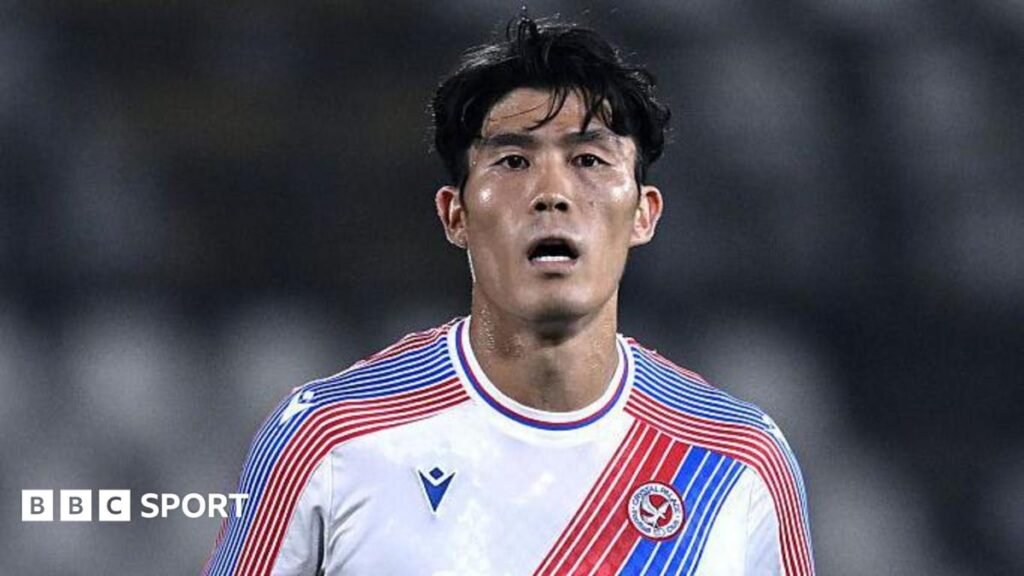 Takehiro Tomiyasu playing for Crystal Palace during a pre-season friendly against AlUla in 2026